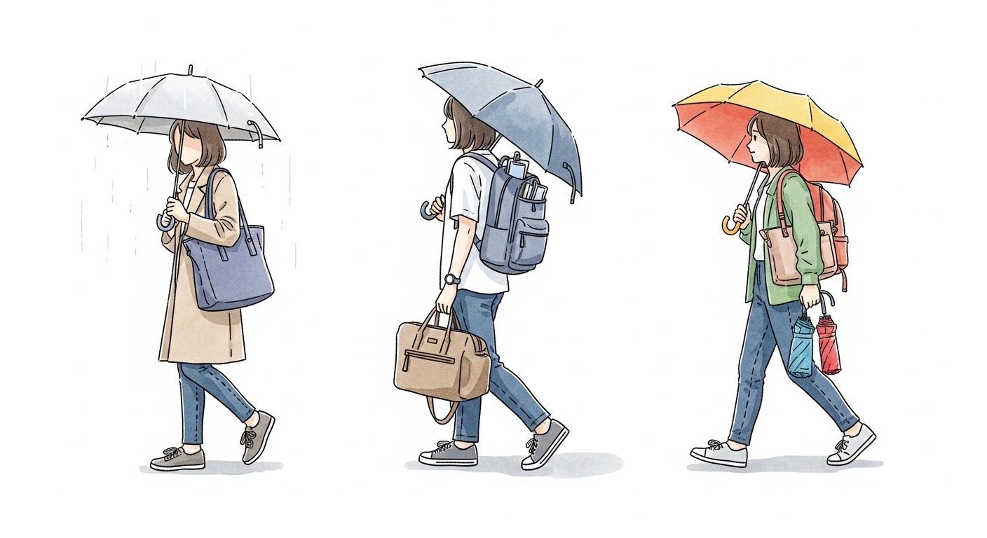 軽さとデザイン重視で選んだ晴れ雨兼用折りたたみ傘3選！荷物が多い方でもストレス無し