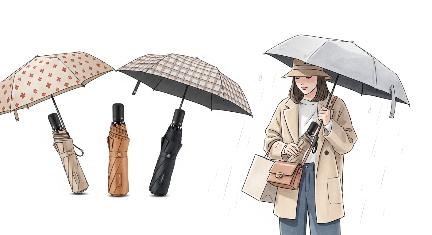 【ガチ比較】軽さとデザインで選ぶ！僕が手放せない晴れ雨兼用傘3選