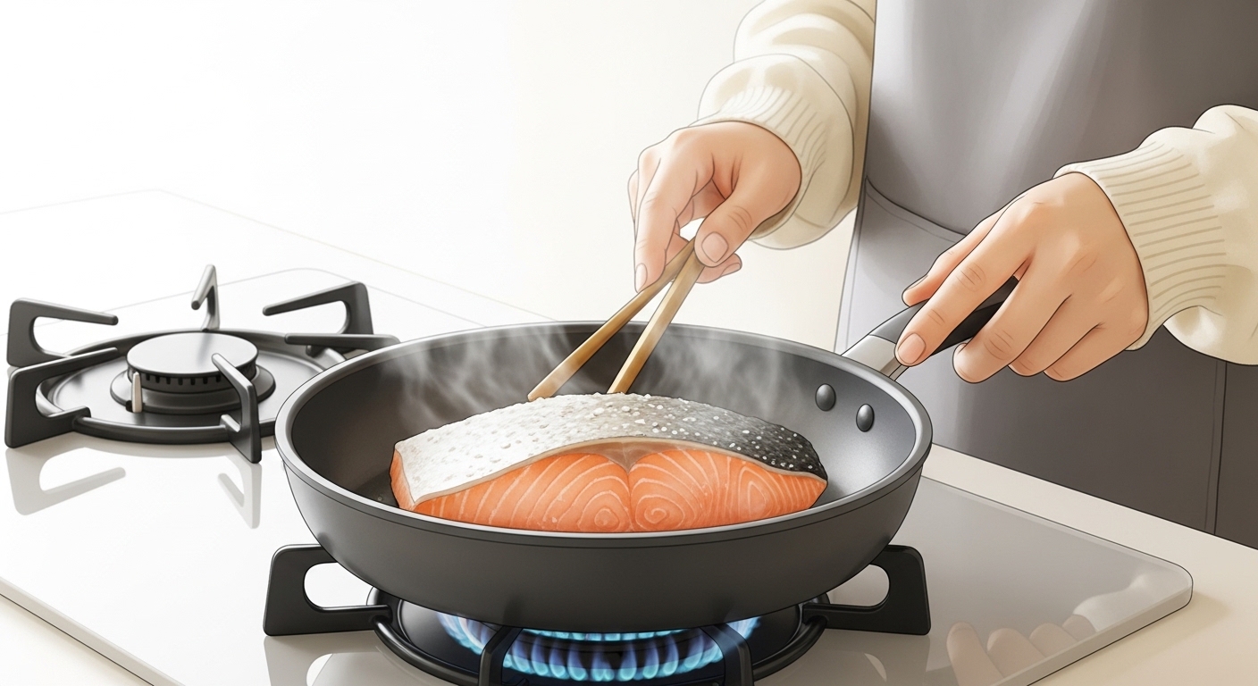魚焼きグリルはもう不要！フライパンで厚切り銀鮭を格上げする簡単テク